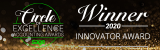 Sage Circle of Excellence Accounting Awards 2020 Innovator Award winner banner